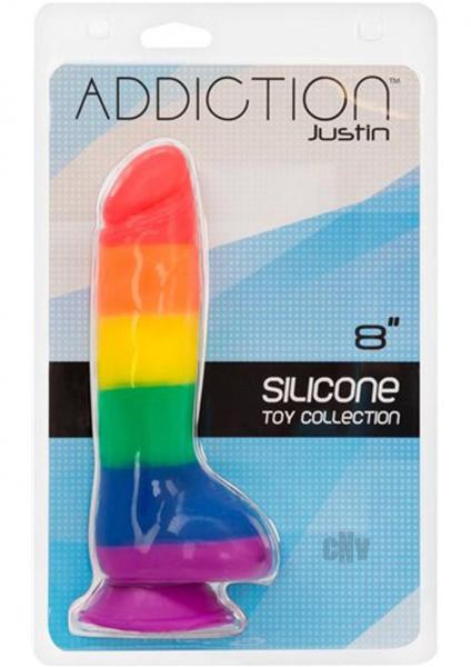 Addiction Justin 8 inches Rainbow Dildo, alternate view 4