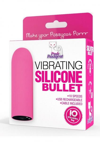 Pink Pussycat Silicone Bullet Vibrating