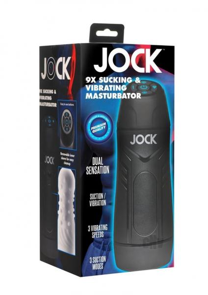 Jock 9x Sucking & Vibrating Masturbator White