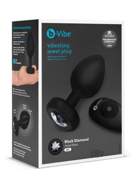 B-Vibe Vibrating Jewel Plug Xxl Black