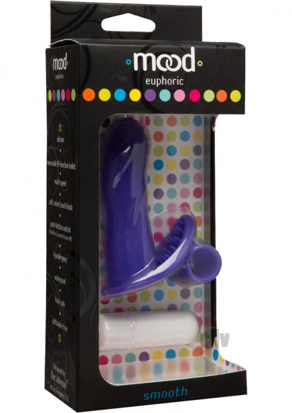 Mood Euphoric Smooth Purple Finger Vibrator Sex Toy Product