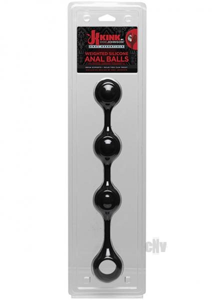 Kink Weighted Silicone Anal Balls Black Sex Toy Product