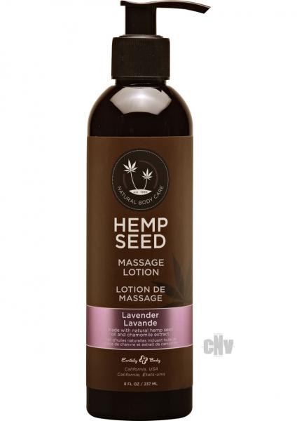 Earthly Body Hemp Seed Massage Lotion Lavender 8oz Sex Toy Product