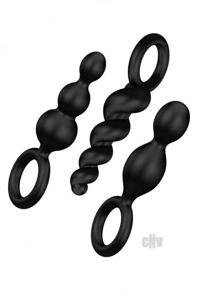 Satisfyer Plugs Black Set Of 3 Sex Toy Product