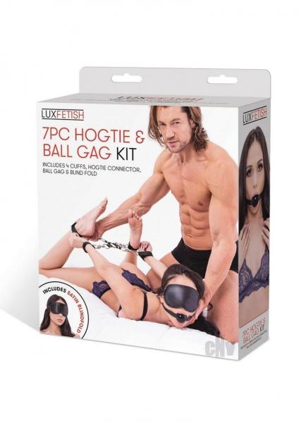 Lux Fetish Hogtie & Ball Gag 7-piece Kit