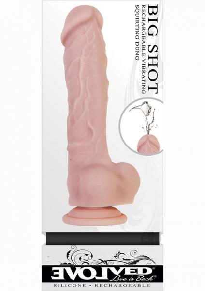 Big Shot Vibrating Squirting Dong Beige Sex Toy Product
