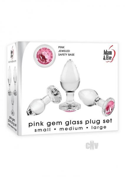 Aande Pink Gem Glass Plug Set Image 2