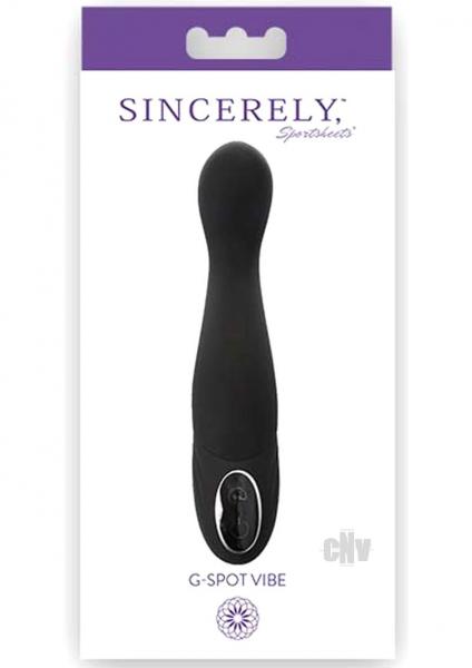 Sincerely G Spot Vibe Black Sex Toy Product