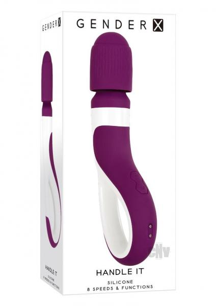Gender X Handle It Wand Vibrator Silicone Rechargeable Purple