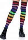 Acrylic Rainbow Thigh High Socks Os Image 2