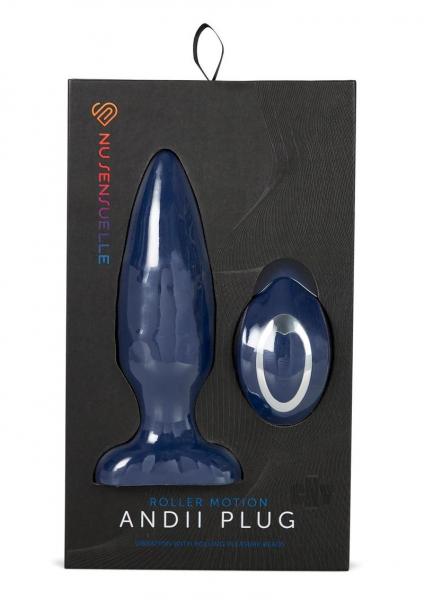 Sensuelle Andii Plug W/roller  Navy Blue Image 1