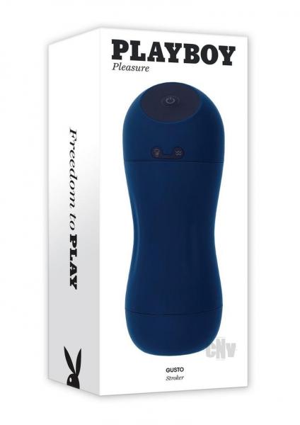 Playboy Gusto Rechargeable Sucking Vibrating Stroker Navy
