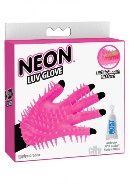 Neon Luv Glove Soft Smooth Ticklers O/S Pink Sex Toy Product