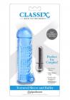 Classix Textured Sleeve & Mini Bullet Vibrator Blue Sex Toy Product