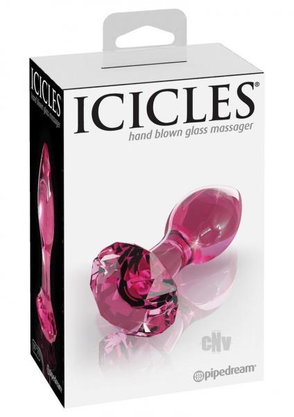 Icicles No 79 Pink Glass Massager Gem End Sex Toy Product