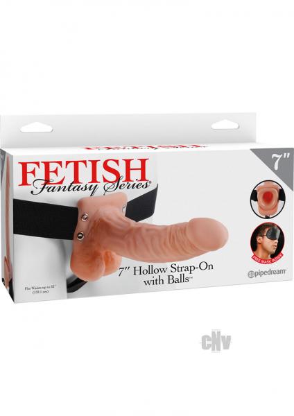 Fetish Fantasy 7 inches Hollow Strap On Balls Beige Image 2