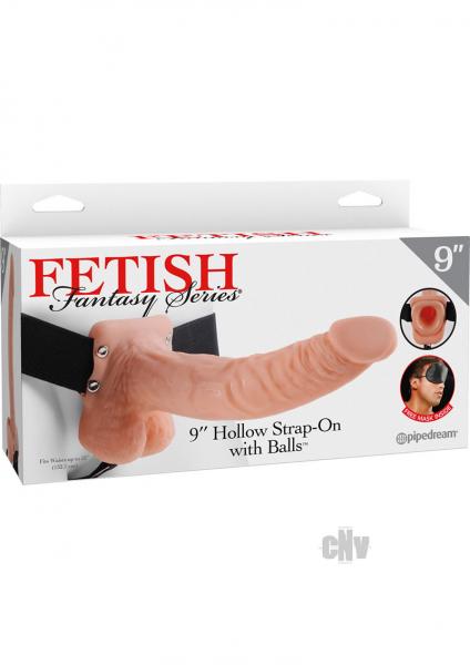 Fetish Fantasy 9 inches Hollow Strap On Balls Beige Sex Toy Product