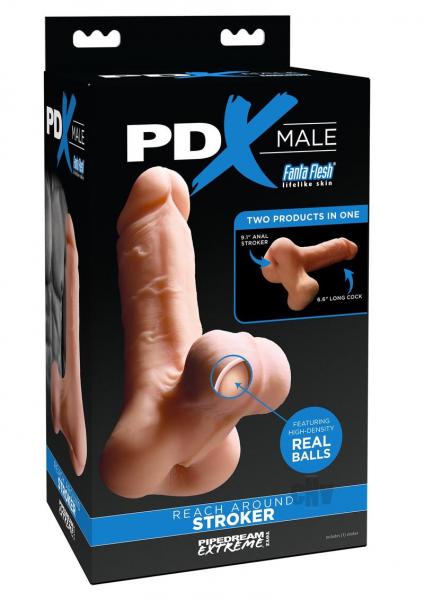 PDX Male Reach Around Stroker Beige Sex Toy Product