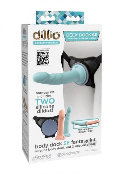 Dillio Platinum Body Dock Se Fantasy Kit With 6 & 7 In. Silicone Dildos