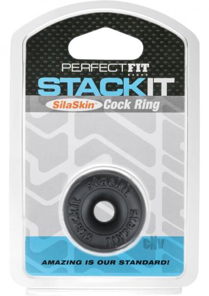 Perfect Fit Stackit Cock Ring Black Sex Toy Product