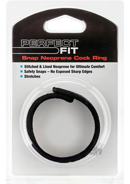 Neoprene Snap Cock Ring Black Sex Toy Product