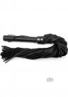 Rouge Leather Handle Leather Flogger Black