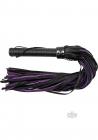 Rouge Long Leather Flogger Blk/prp Sex Toy Product