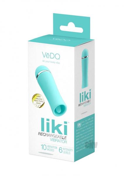 Vedo Liki Rechargeable Flicker Vibe Tease Me Turquoise