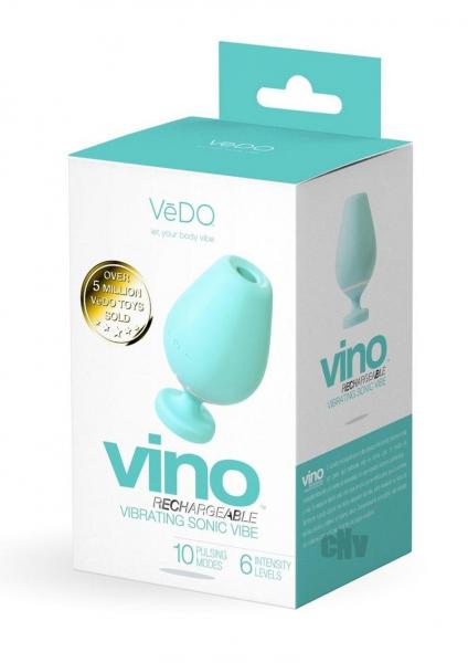 Vedo Vino Rechargeable Vibrating Sonic Vibe Turquoise