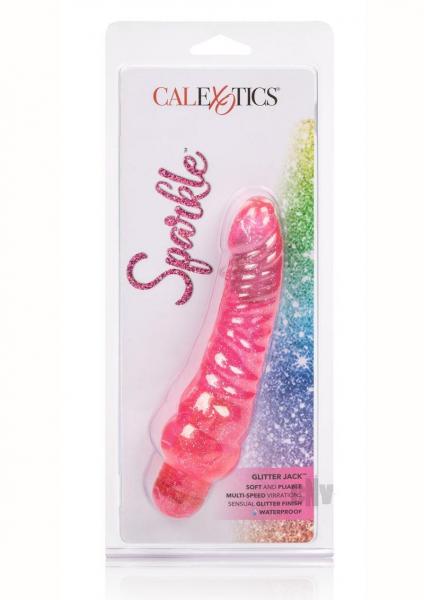 Sparkle Glitter Jack Pink Vibrating Dildo Sex Toy Product