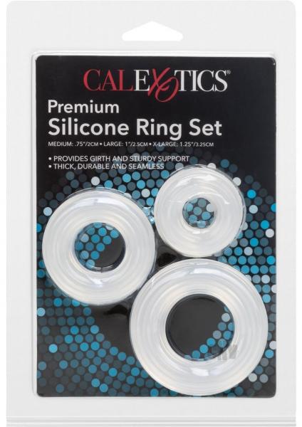 Premium Silicone Ring Set Clear Pack Of 3 Sex Toy Product
