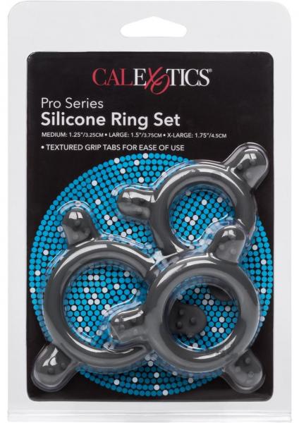 Pro Series Silicone Ring Set 3 Sizes Smoke Sex Toy Product