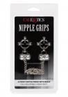 Nipple Grip 4point Press/bells Silver Sex Toy Product