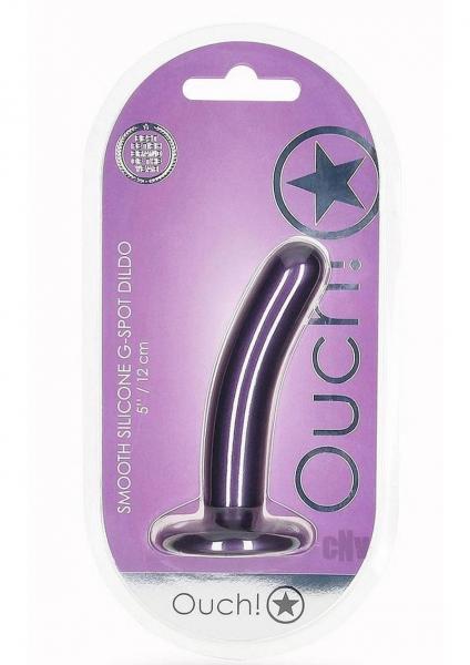 Shots Ouch! Smooth Silicone 5 In. G-spot Dildo Metallic Purple
