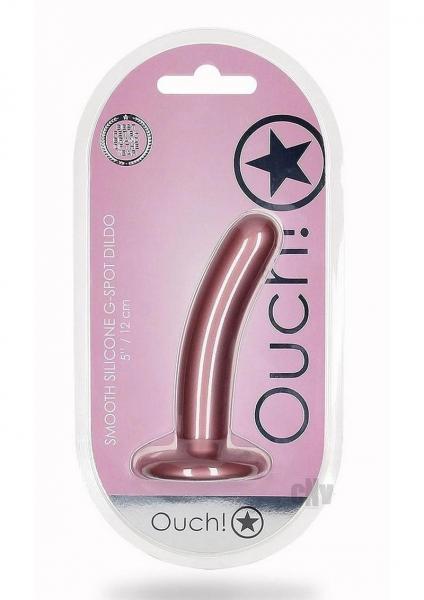 Shots Ouch! Smooth Silicone 5 In. G-spot Dildo Rose Gold