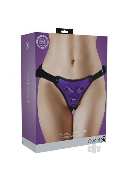 Ouch! Metallic Strap On Harness Metallic Purple