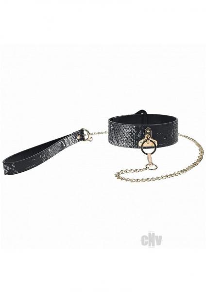 Ouch! Florence Collection Collar With Leash Black