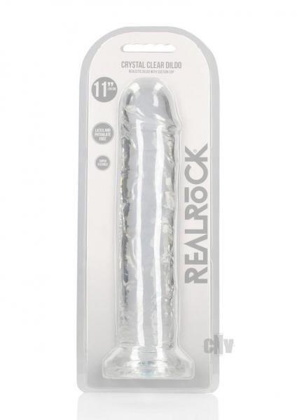 Realrock Realistic Straight Dildo 11in Transparent