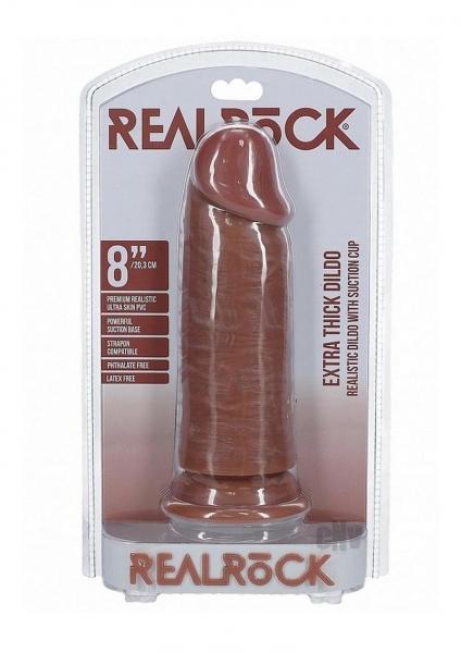 Realrock Extra Thick 8 In. Dildo Tan