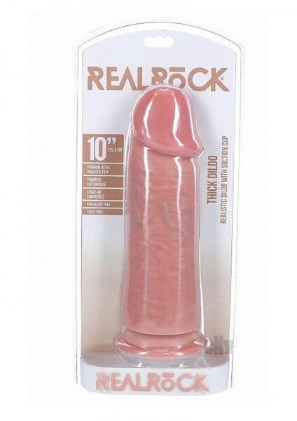 Realrock Extra Thick 10 In. Dildo Beige
