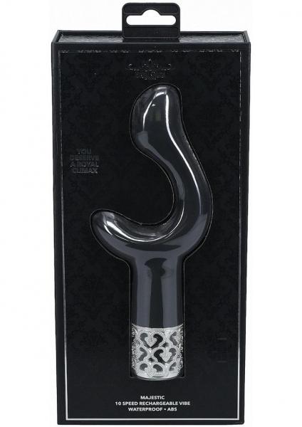 Royal Gems Majestic Silicone Rechargeable Vibrator Black