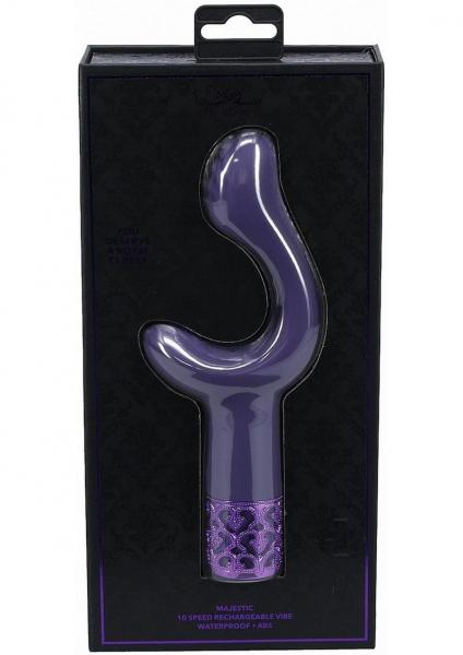 Royal Gems Majestic Silicone Rechargeable Vibrator Purple