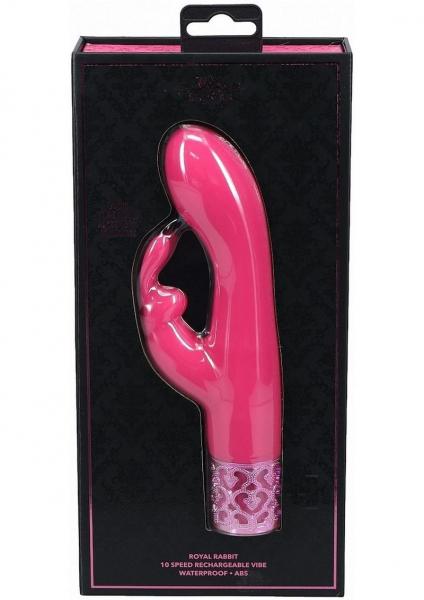 Royal Gems Royal Rabbit Silicone Rechargeable Vibrator Pink