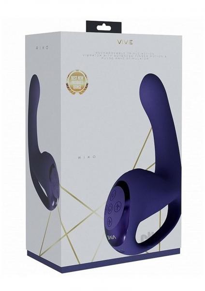 Vive Riko Rechargeable Triple Motor Thumper With Advanced Finger Motion And Pulse Wave Stimulator Pu