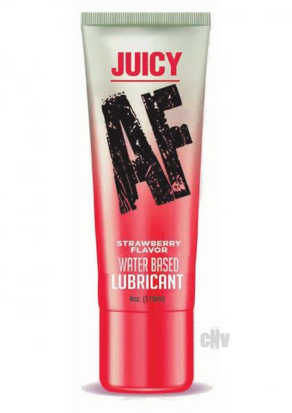 Juicy Af Water-based Lube - Strawberry 4 Oz