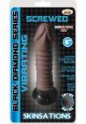Skinsations Screwed  6 inches Vibrating Dildo Black Sex Toy Product