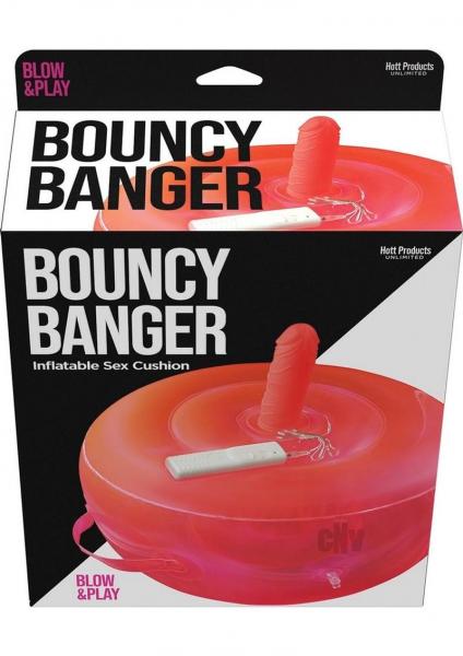 Bouncy Banger Inflatable Cushion With Wire Controller Vibrating Dildo