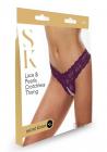 Sk Lace And Pearl Crotchless Thong Pur M/l Sex Toy Product