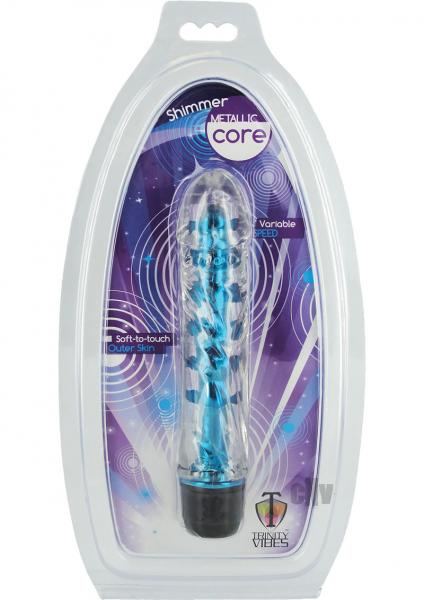 Shimmer Core Metallic Vibe Blue Sex Toy Product