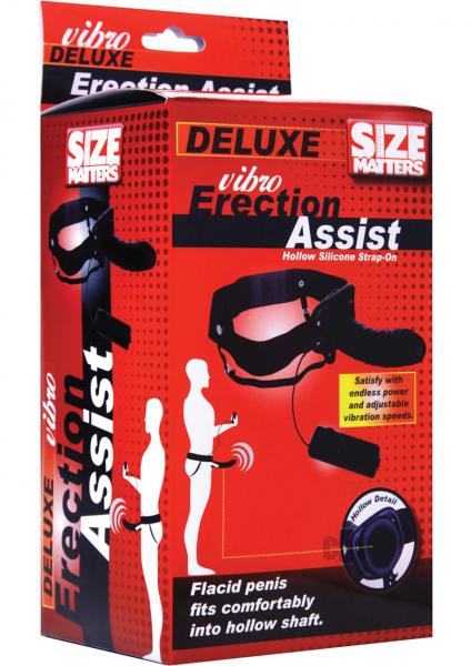 Deluxe Vibro Erection Assist Hollow Strap On Black Sex Toy Product